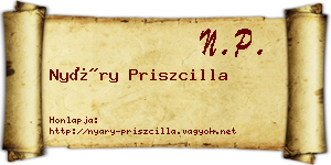 Nyáry Priszcilla névjegykártya