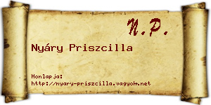 Nyáry Priszcilla névjegykártya
